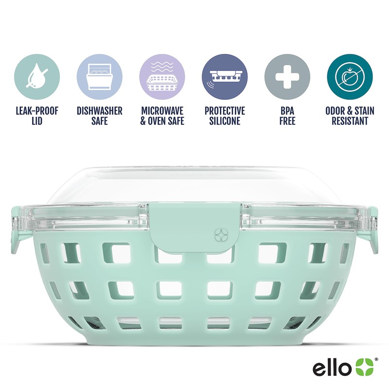 Ello DuraGlass Food Storage Glass Lunch Bowl - Meal Prep