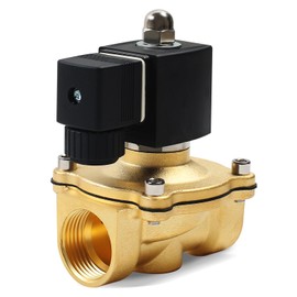 YedZen Brass Solenoid Valve, 230 V AC G1 Inch Closed N/C 0-10 Bar DN25 Brass Electromagnetic Valve, Direct Acting Electric Solenoid Valve for Water, Air, Diesel, Kerosene, Petrol