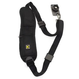 London Express Camera Shoulder Strap, Anti-slip Over Shoulder Camera Sling Strap Quick Release with Safety Tether, Comfortable Camera Neck Strap for for Canon Nikon Sony DSLR SLR, Black, One Size