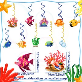 Ocean Banner Shark Whale Beach Party Decorations Supplies Under the Sea Party Decorations for Indoor Outdoor