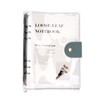 A6 Size, 6 Holes, Loose Leaf PVC, Transparent Binder, Simple
