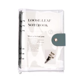 A6 Size, 6 Holes, Loose Leaf PVC, Transparent Binder, Simple Notebook, Soft, With Bodan, Horizontal Ruled, Notebook, Clear Material, Schedule Book, Notepad, Office Supplies