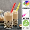 ALINK 12-Pack Reusable Plastic Boba Straws, 13 mm x 10.5