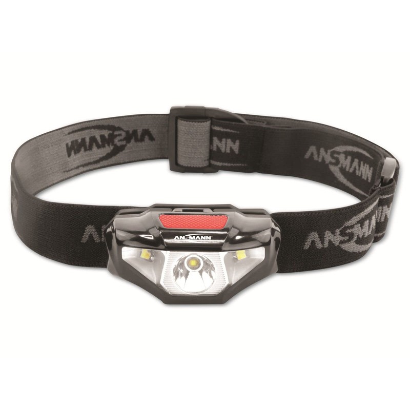 ANSMANN LED Headlamp HD70B with 65 Lumens, IP44 Splash Protection,