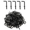 IDEALSV Black 1 Inch 1 Shape Screw Hooks L Shape