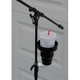 Clip On Cup Holder: The KAZeKUP Ultimate Cup Holder Easily Clips on to Any Vertical Surface 1" or Less. Great for Mic Stands, Around The Shop, on The Lawn Tractor and More