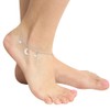 Vanbelle Sterling Silver Jewelry Hanging Moon and Star Anklet with