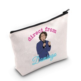 VAMSII TV Show Inspired Gift Direct from Domingo Makeup Bag TV Show Fan Cosmetic Bag TV Merch (Beige)