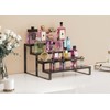 Wood Cologne Organizer for Men,12 Inch 4 Tier Cologne Stand