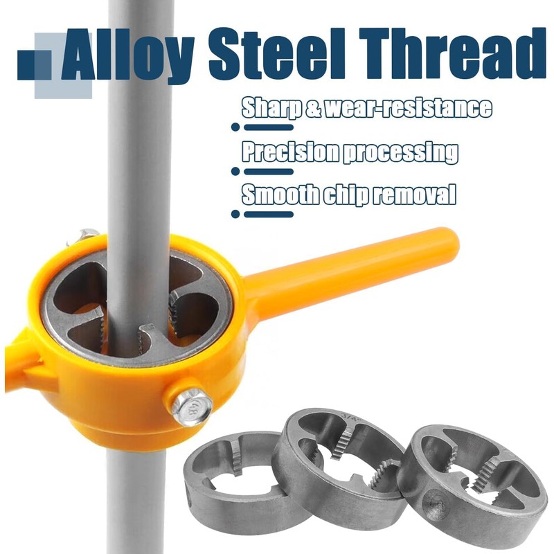 Bestgle 6 Pieces PVC Thread Maker Tool Pipe Threader Plumbing