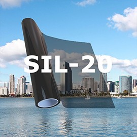 Deluxe Silver Window Tinting Film 20% VLT 48 Inch x 20 Feet