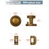 SORWDUERM 1 Pack Antique Brass Bronze Door Knob Interior Privacy