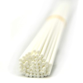 50 Pieces Fiber Reed Diffuser Replacement Refill Sticks for Aroma Fragrance (White, 12" x3mm)