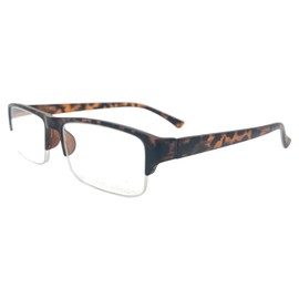 Incredible Bargains The Logan Half-Rim Readers, Stylish Rectangle Half Frame Reading Glasses + 2.75 Tortoise Shell