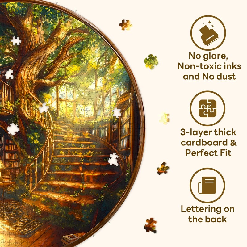 Round Puzzles for Adults 1000 Pieces, Hard Difficult Challenging Puzzles
