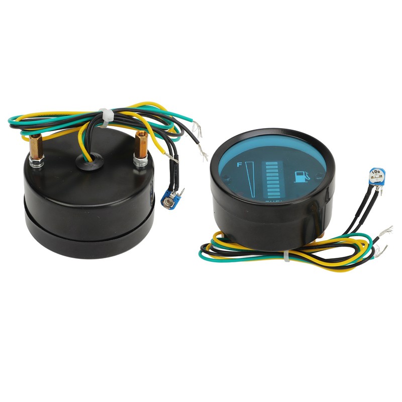 Motorcycle Fuel Level Gauge 52mm Housing Diameter LED Light Display