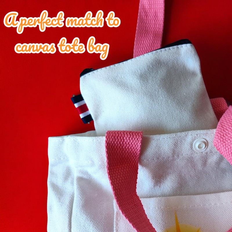 NUTFORD Canvas Coin Purse Pouch Bag Plain Colour Multiple Choices