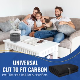CFS – Pack of 1, Universal Cut to Fit Carbon Pre-Filter Pad Roll for Air Purifiers, Range Hood, Furnace Filters, & Air Conditioner Filters – Fresh Air for Indoor – Charcoal Air Filter Sheet – 12"x48"