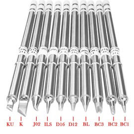 WSDMAVIS 10Pcs/Set T12 Soldering Iron Tips Replacement for T12-K D16 D12 BC2 BC3 ILS J02 KU BL BC1 Soldering Station Tool