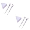 TEHAUX 2sets Professional Jewelry Tool Set Triangle Trays Tweezers Scoop