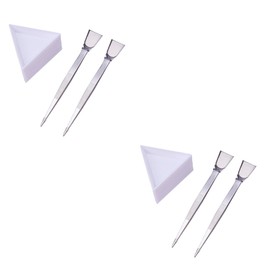 TEHAUX 2sets Professional Jewelry Tool Set Triangle Trays Tweezers Scoop for Bead Making 22pcs*2