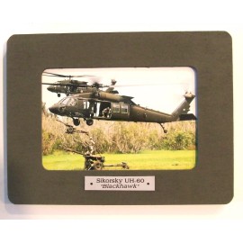 Framed 4" X 6" Print of a U.S. Military Sikorsky UH-60 - "Blackhawk" Helicopter.