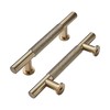 khtumeware 10 Pack 4 Inch(102mm) Drawer Handles Knurled Antique Champagne