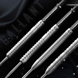 DESIGNA DARTS Corner Gallant Steel Tip Dart Set | Ringed Grip 90% Tungsten Barrel | M2, Standard, 22g (D0690)
