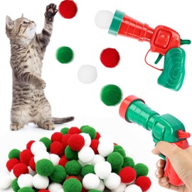 Cat Toy Balls, 30 Cat Ball 2Launcher Plush Ball Interactive Cat Toy Christmas Cat Set Plush Ball Ball Launcher Cat Toy Cat Toys Cat Accessories Toy Indoor Pet Cats