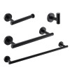 Fapully Luxury European Style Four-Piece Set Wall Mounted Black Bathroom