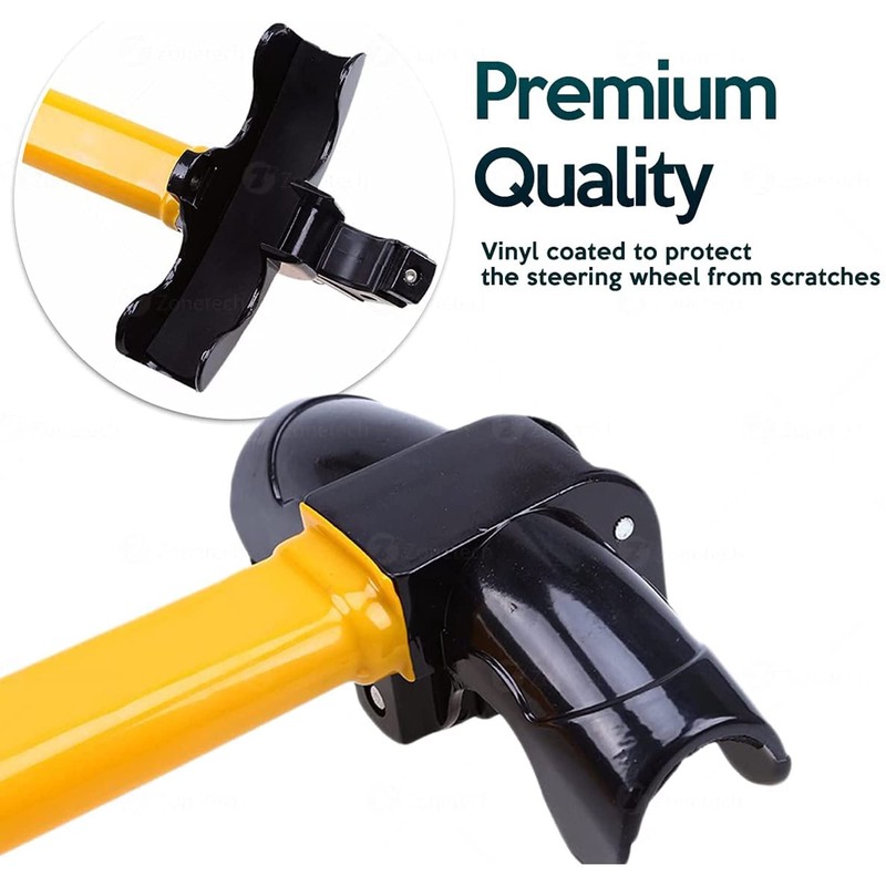 ZONETECH Car Steering Wheel Lock 2-Pack - Premium Quality Strong