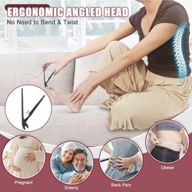 Toe Nail Clippers for Thick Nails Angled Toenail Clippers for Elderly with Long Handle, Nail Clippers for Thick Nails with Catcher, Heavy Duty Nail Cutter Christmas Stocking Fillers Gifts for Men