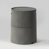 Heemab Steel Propane Tank Cover Round Holder with Side Table