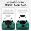Weipoken Rain Drum for Outside 6 inch 8 Notes, Steel