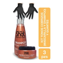 Kit Matizador Cabello Cobrizo Nefertiti Shampoo  Mascarilla                                                                                           