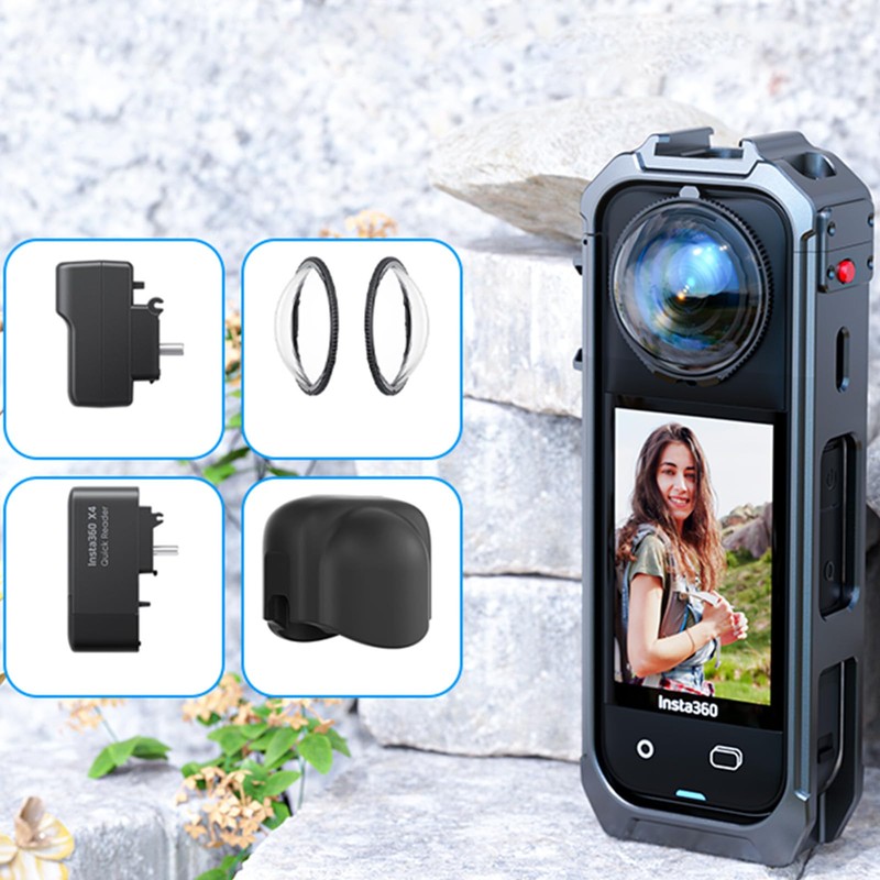 Honbobo Magnetic Quick Release Cage for Insta360 X5, Protective Frame