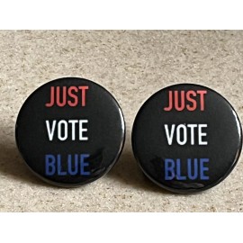 Just Vote Blue 2-Pack Pin-Back Buttons , 1 1/2 inch.