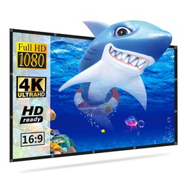 Projector Screens, 100 Inches, Indoor Outdoor Projectors, 16:9 HD Foldable Projector Screen, Portable Thick Style, for Home, Office and School