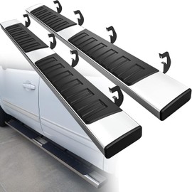Running Boards 6.5 Inches Crew Cab Fits for 2007-2018 Chevy Silverado/GMC Sierra 1500 (2019 Limited/LD) 2007-2019 2500HD/3500HD (4 Full Size Doors) Stainless Steel Side Steps Rails Nerf Bars