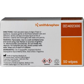 Uni Solve Smith & Nephew 402300 Uni-Solve Adhesive Remover Wipes - (Box of 50)