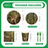 250Pcs Deer Hunting Party Decorations for Men Women, Serves 50