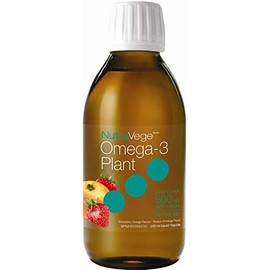 Natures Way NutraVege StrawberryOrange 200 mL - Omega3 de Algas con Sabor FresaNaranja apto para toda la familia                                      