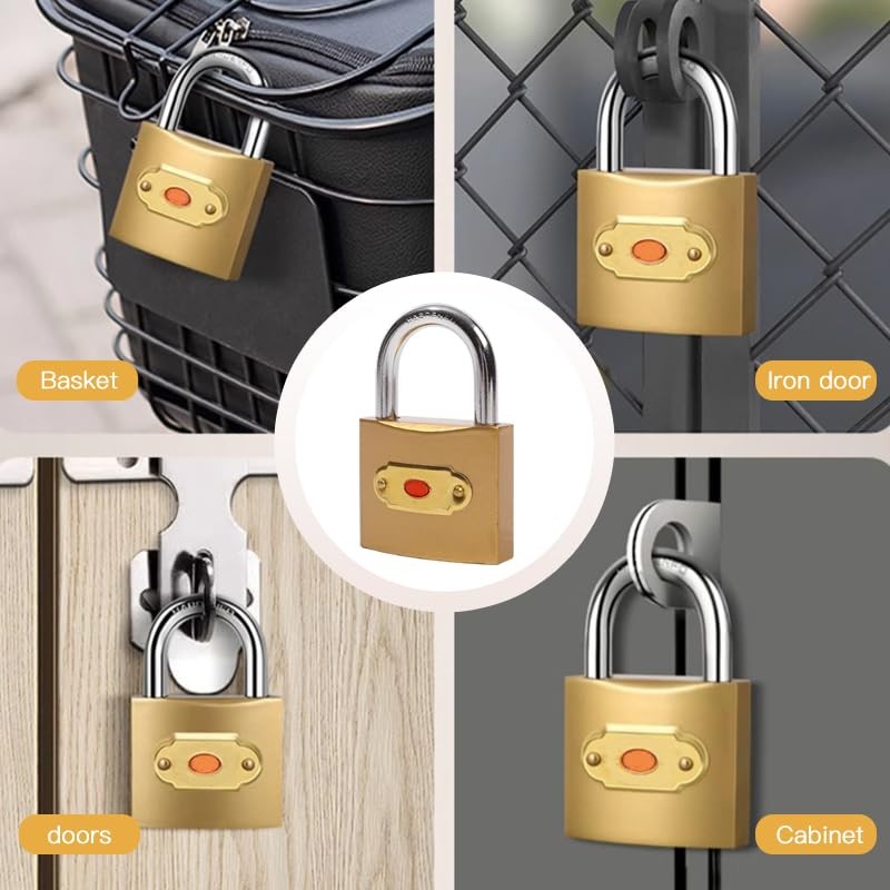 RICHSUM 2 Pack Small Padlock with Keys - Mini Key
