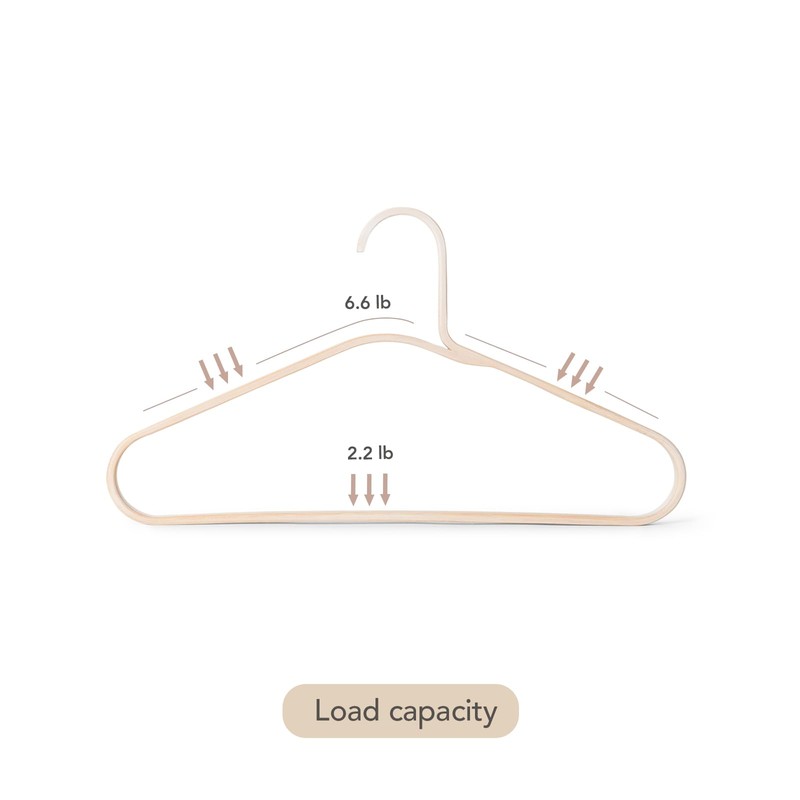 GUDEE CAKON Set of 3 Bamboo Hangers – Eco-Friendly, Strong