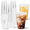 Clawsoff 100 Pack 16 oz Disposable Clear Plastic Cups with