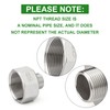 TAISHER 2PCS 304 Stainless Steel Pipe Fitting, Reducer Adapter, 1/2"