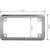 LFPartS Motorcycle Polished Slim Style Stainless Steel License Plate Frame,