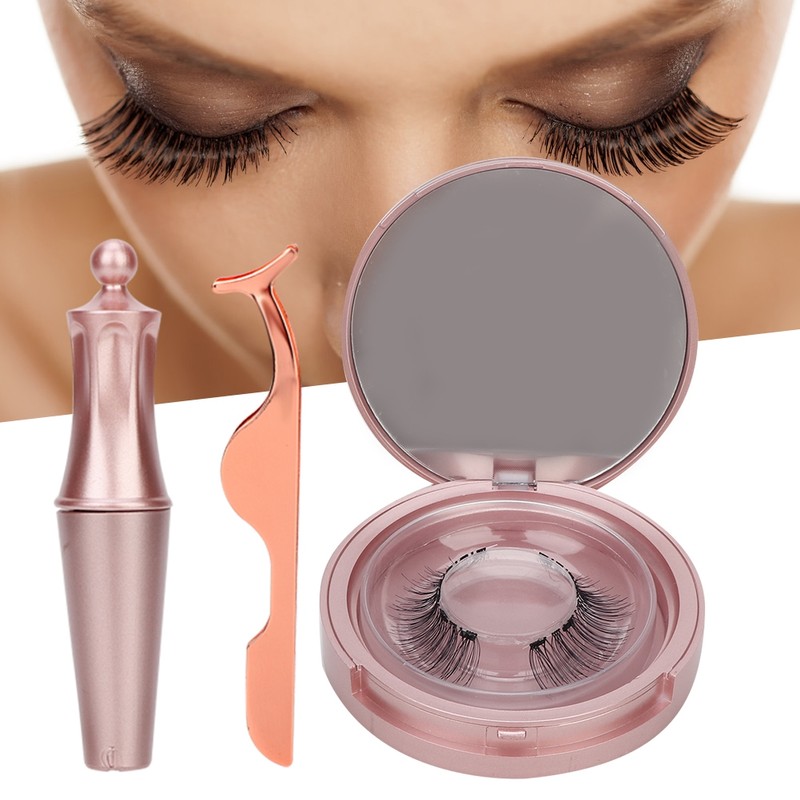 Magnetic Liquid Eyeliner Natural False Eyelashes Kit Magnet Fake Eyelashes