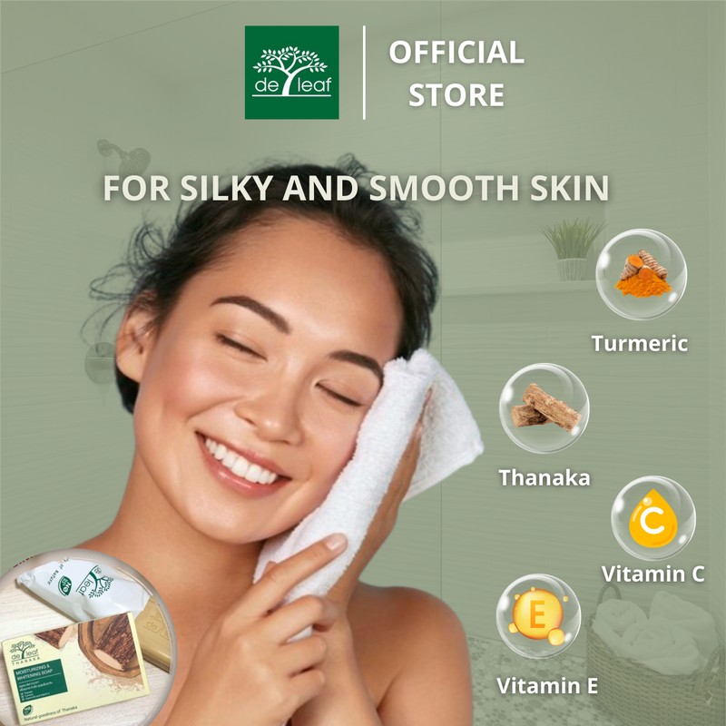 De Leaf Thanaka Moisturizing & Whitening Soap (100g)