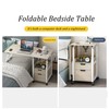 ILWorkTLs Height Adjustable Overbed Bedside Table with Wheels and Foldable
